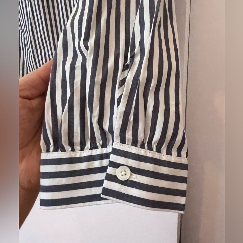 EUC J Crew Blouse Bow Stripe PL - Picture 10 of 14